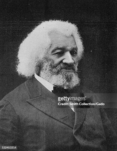 Black and white studio portrait of Frederick Douglass, an African-American social reformer, abolitionist, orator, writer, and statesman, 1902. From...