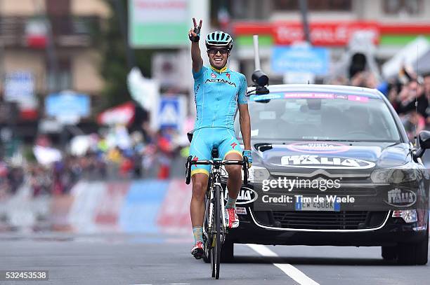 98th Tour of Italy 2015 / Stage 16 Arrival/ LANDA MEANA Mikel Celebration Joie Vreugde/ Pinzolo- Aprica / Giro Tour Ronde van Italie / Rit Etape / ©...