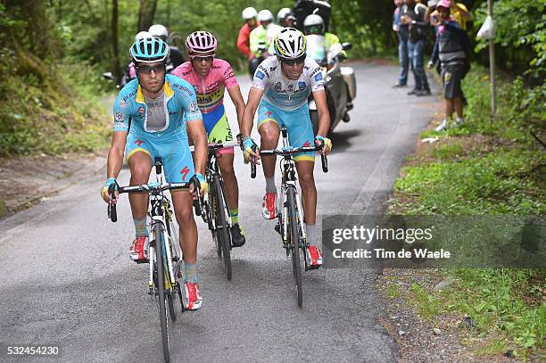 98th Tour of Italy 2015 / Stage 16 ARU Fabio White Young Jersey/ CONTADOR Alberto Pink Leader Jersey/ LANDA MEANA Mikel / Pinzolo- Aprica / Giro Tour...