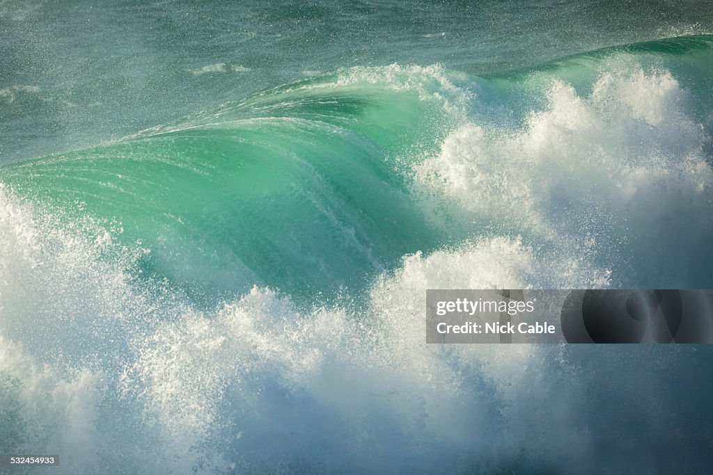 Wave action, Sennen Cove, Cornwall, UK