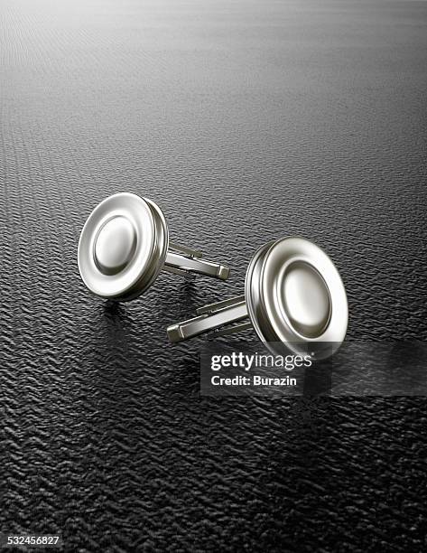 silver cuff links - cufflink stock pictures, royalty-free photos & images