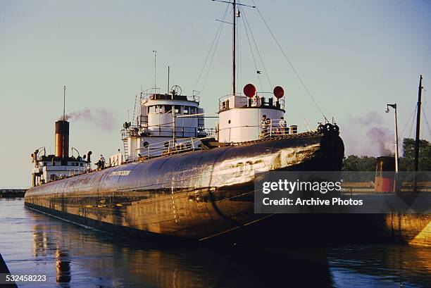 The steel whaleback steamer 'John Ericsson', Canada, circa 1965.