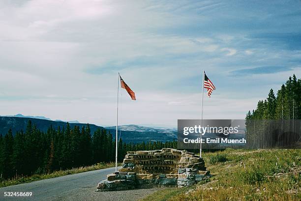 The entrance to the Canadian section of the Waterton-Glacier International Peace Park, situated between the Waterton Lakes National Park in Canada...