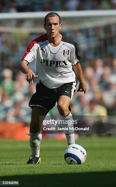 Adam Green of Fulham in action during the pre-season match between Fulham and Celtic at Craven Cottage on July 16, 2005 in Fulham, England.