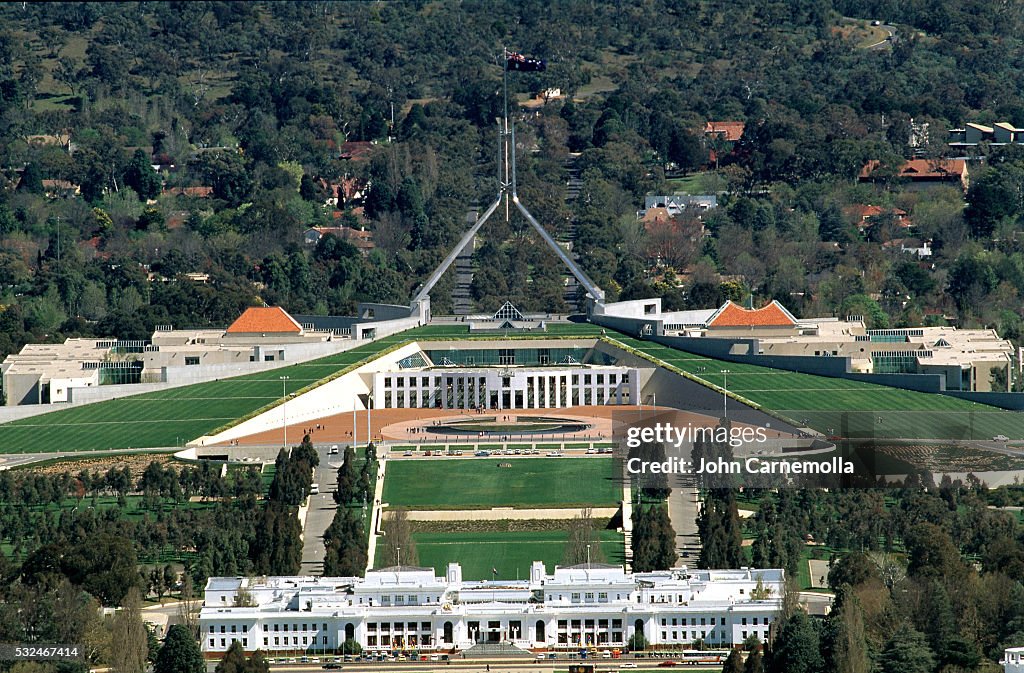 Old and New Parliament Houses in Canberra