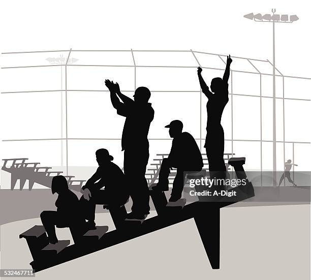 baseballbleachers - baseball stands stock illustrations