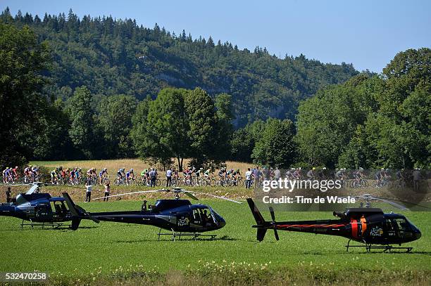 101th Tour de France / Stage 11 Illustration Illustratie / Peleton Peloton / Helicopter VIP / Landscape Paysage Landschap / Besancon - Oyonnax /...