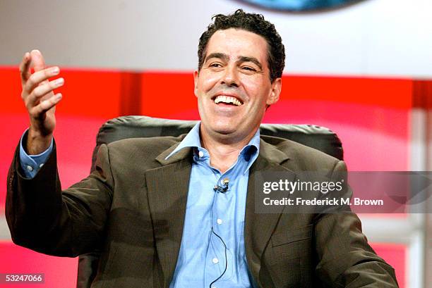 Host Adam Carolla attends the panel discussion for "The Adam Carolla Project" during the Discovery Networks' TLC presentation at the 2005 Television...