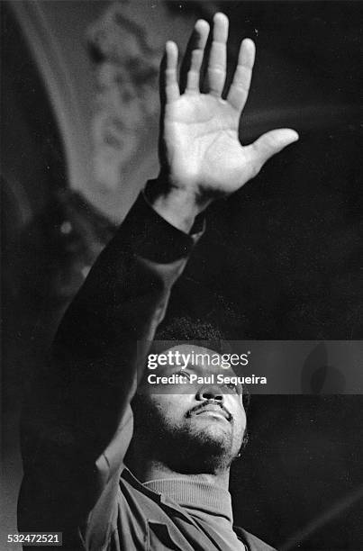 The Reverend Jesse Jackson, leader of Operation Breadbasket, speaks before the Illinois legislature at the State Capitol against a proposed $125...