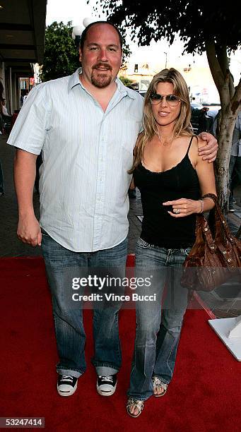 Actor and director Jon Favreau and wife Joya attend the West Coast premiere of "The Devil's Rejects" during the annual Comic-Con on July 16, 2005 in...