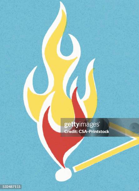 illustrations, cliparts, dessins animés et icônes de match bien éclairé - allumette bâton