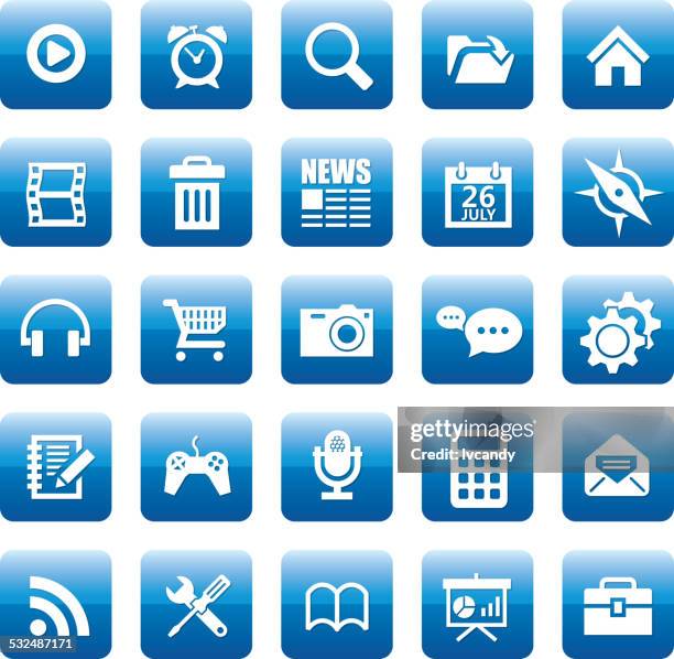 blue icons design - counter background stock illustrations
