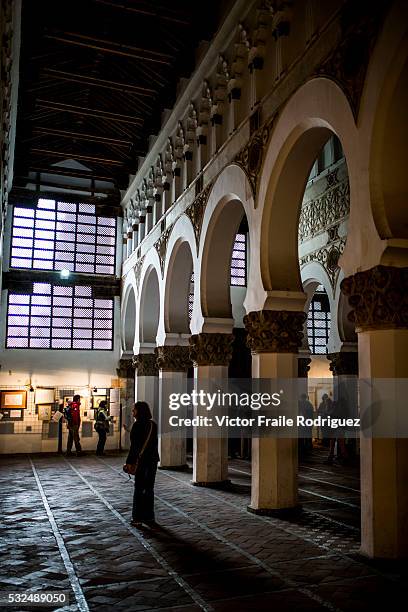 Interior of Synagogue of Santa Maria La Blanca , a Moorish architectural monument in Toledo on April 3, 2012 in central Spain. The city was declared...