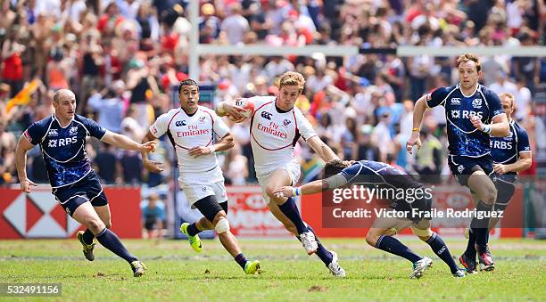 Scotland vs USA on Day 3 of the 2012 Cathay Pacific / HSBC Hong Kong Sevens at the Hong Kong Stadium in Hong Kong, China on 25th March 2012. Photo by...