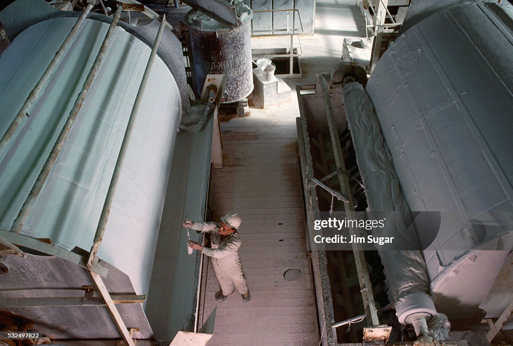 Worker in an Aluminum Factory