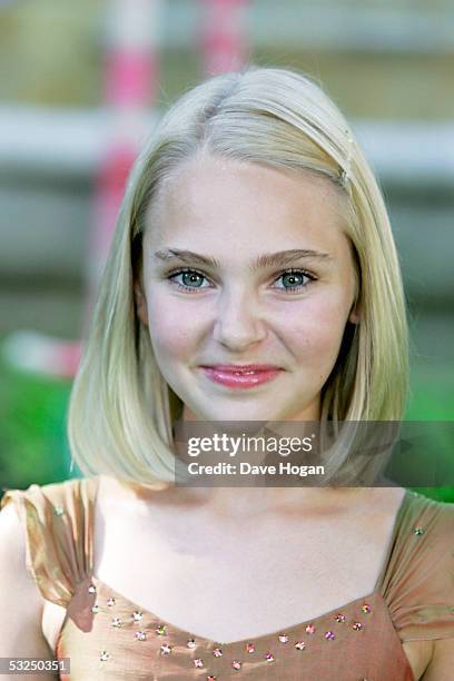 Actress Annasophia Robb arrives at the UK Premiere of "Charlie And The Chocolate Factory" at the Odeon Leicester Square on July 17, 2005 in London,...