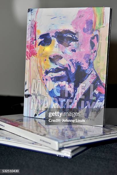 General view of books on display during former President of Haiti Michel J. Martelly conversation with Elizabeth Guérin and book signing Michel...