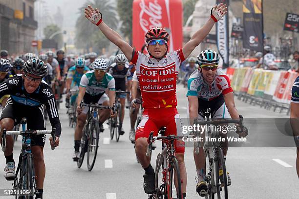 Volta Ciclista a Catalunya 2011 / Stage 7 Arrival / Samuel Dumoulin Celebration Joie Vreugde / Rigoberto Uran / Kenny De Haes / Parets del Valles -...