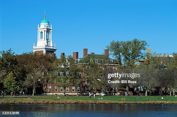 buildings on harvard university campus - universidad de harvard fotografías e imágenes de stock