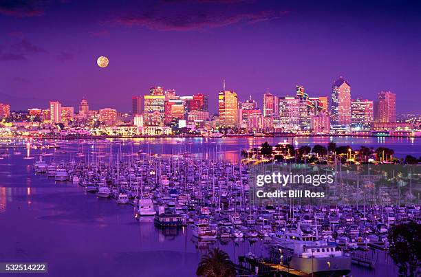 san diego skyline and marina - san diego stock pictures, royalty-free photos & images