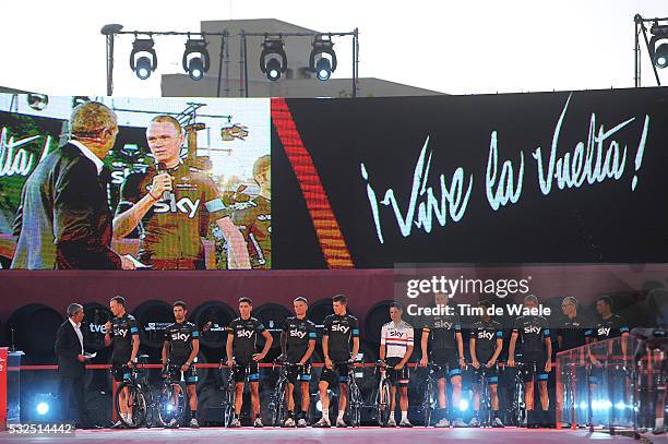 69th Tour of Spain 2014 / Team Presentation Team Sky / FROOME Christopher / CATALDO Dario / DEIGNAN Philip / KENNAUGH Peter / KIRYIENKA Vasil / KNEES...