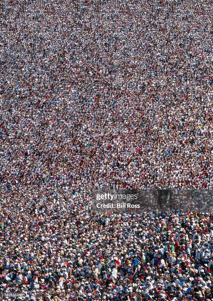 Aerial of Crowded Bleachers