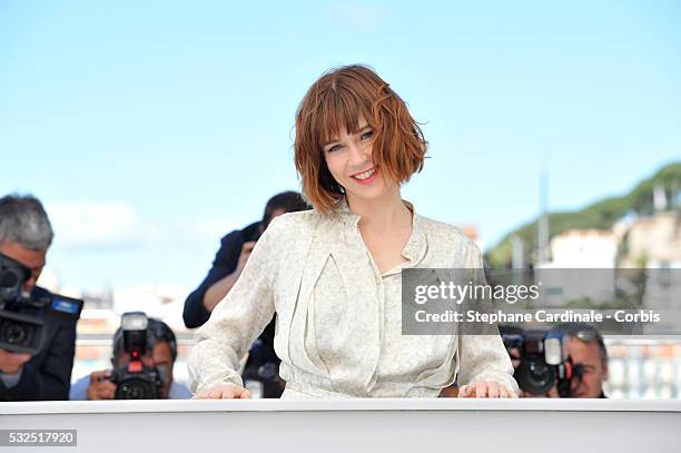 Marie-Josee Croze attends the Jury De La Cinefondation & Des Courts Metrages Photocall during the 69th annual Cannes Film Festival at the Palais des...