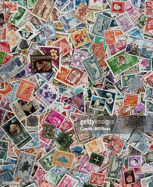 postage stamps from around the world - stamp collecting stock pictures, royalty-free photos & images