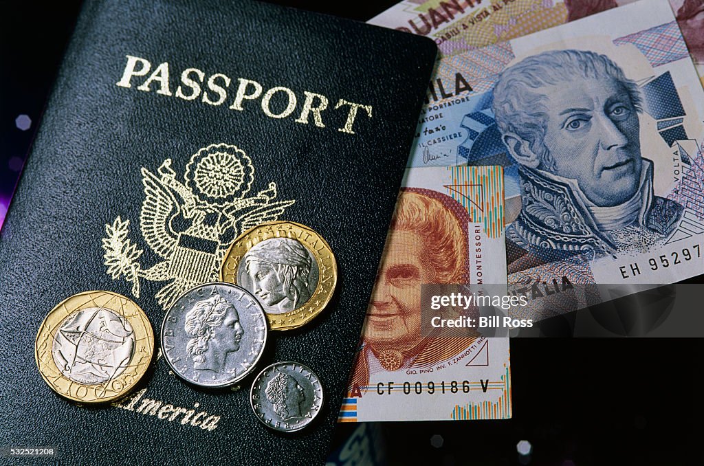 U.S. Passport, Credit Cards, and Lire