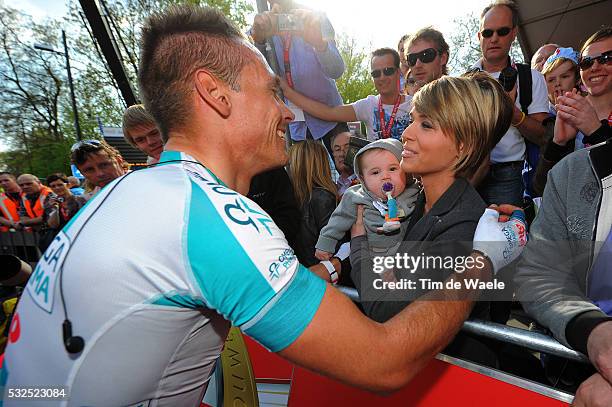 46th Amstel Gold Race 2011 Arrival / Philippe GILBERT + Patricia ZEEVAERT Wife Femme Vrouw + Allan GILBERT Son Fils Zoon / Celebration Joie Vreugde /...