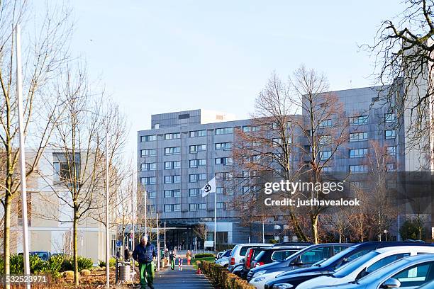 krupp hospital in winter - human parainfluenza virus stock pictures, royalty-free photos & images