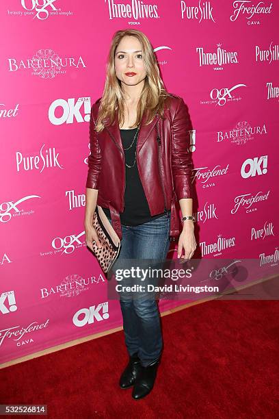 Actress Brooke Nevin arrives at the OK! Magazine's So Sexy LA at the Skybar at Mondrian on May 18, 2016 in West Hollywood, California.