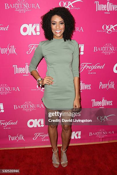 Actress Annie Ilonzeh arrives at the OK! Magazine's So Sexy LA at the Skybar at Mondrian on May 18, 2016 in West Hollywood, California.