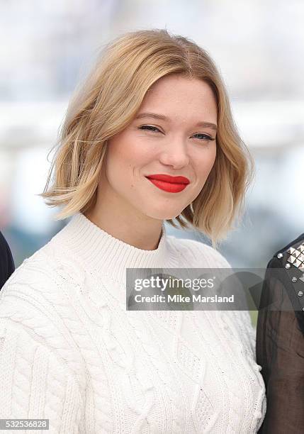 Lea Seydoux attends 'It's Only The End Of The World ' during the Photocall - The 69th Annual Cannes Film Festival on May 19, 2016 in Cannes.