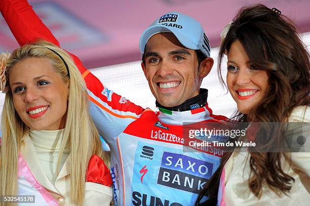 94th Giro Italia 2011/ Stage 13 Podium / CONTADOR Alberto Red Jersey / Celebration Joie Vreugde / Spilimbergo - Grossglockner / Tour of Italie / Tour...