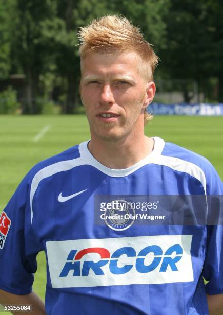 Andreas Zecke Neuendorf poses during the Team Presentation of Hertha BSC Berlin for the Bundesliga Season 2005 - 2006 on July 3, 2005 in Berlin...