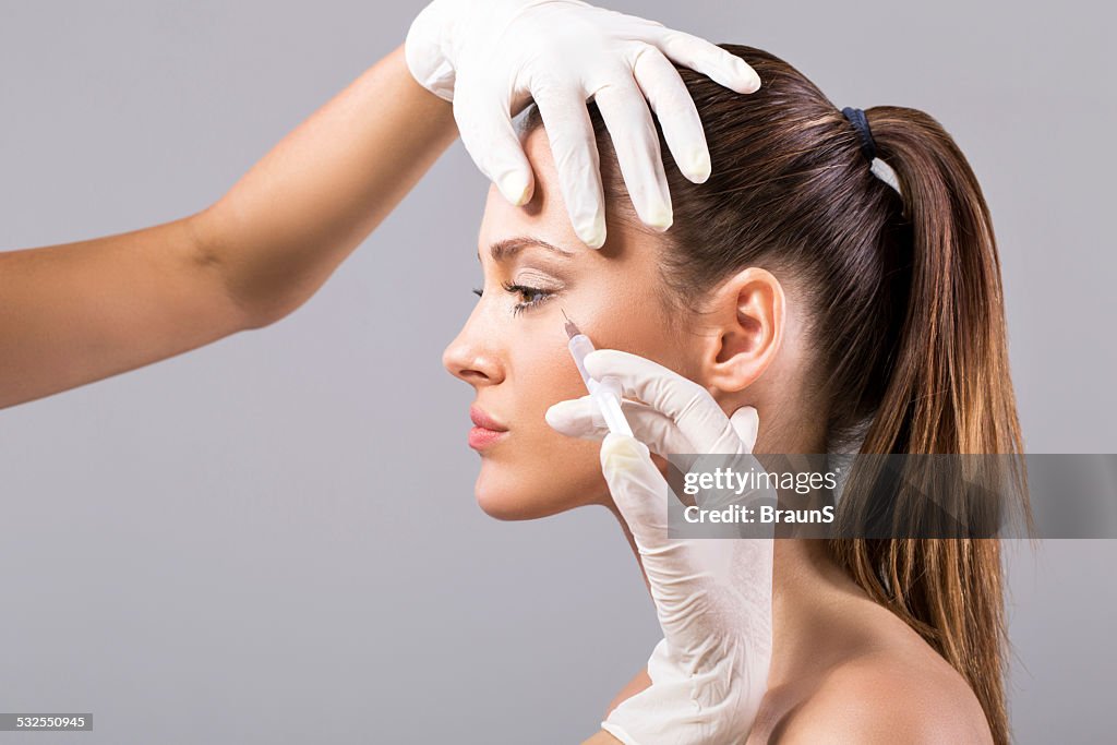 Com botox tratamento.