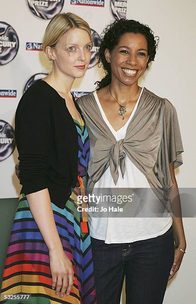Lauren Laverne and Margherita Taylor pose at the shortlist launch for the 2005 Nationwide Mercury Prize at The Commonwealth Club on July 19, 2005 in...