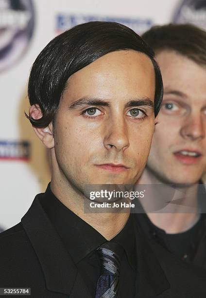 Paul Smith of Maximo Park, nominated for ' A Certain Trigger', poses at the shortlist launch for the 2005 Nationwide Mercury Prize at The...