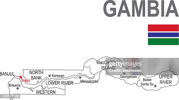 gambia - banjul stock illustrations