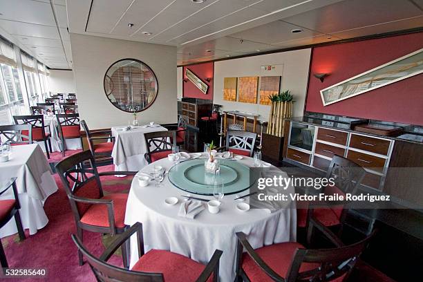 View of The World, a luxury residential cruise ship, during an exclusive visit in Santander, northern Spain, October 8, 2007. The cruise ship has 165...