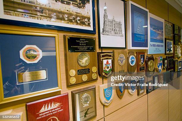 View of The World, a luxury residential cruise ship, during an exclusive visit in Santander, northern Spain, October 8, 2007. The cruise ship has 165...