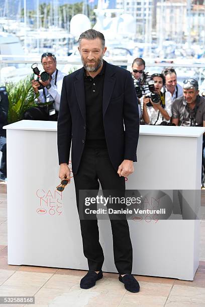 Actor Vincent Cassel attends 'It's Only The End Of The World ' during the Photocall - The 69th Annual Cannes Film Festival on May 19, 2016 in Cannes,...