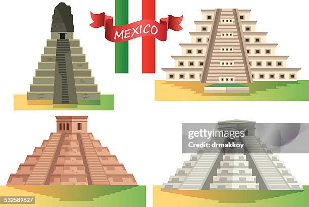 ilustraciones, imágenes clip art, dibujos animados e iconos de stock de pyramits de méxico - los cabos