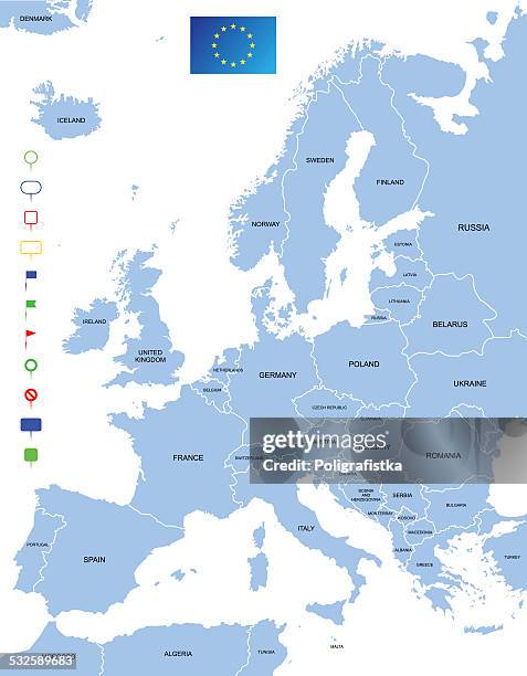 stockillustraties, clipart, cartoons en iconen met map of europe - holland v latvia