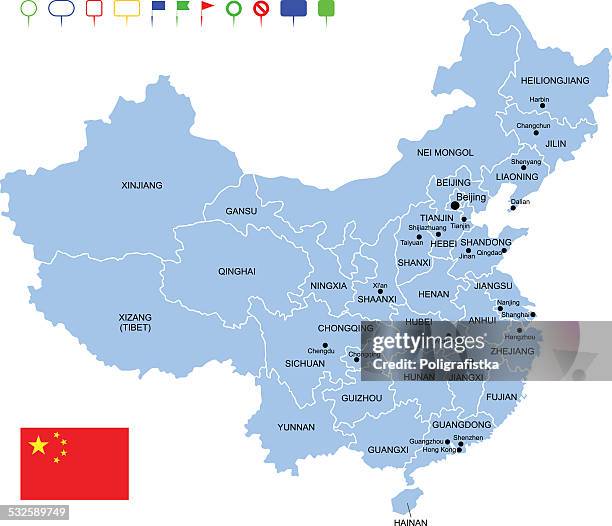 map of china - guangzhou stock illustrations