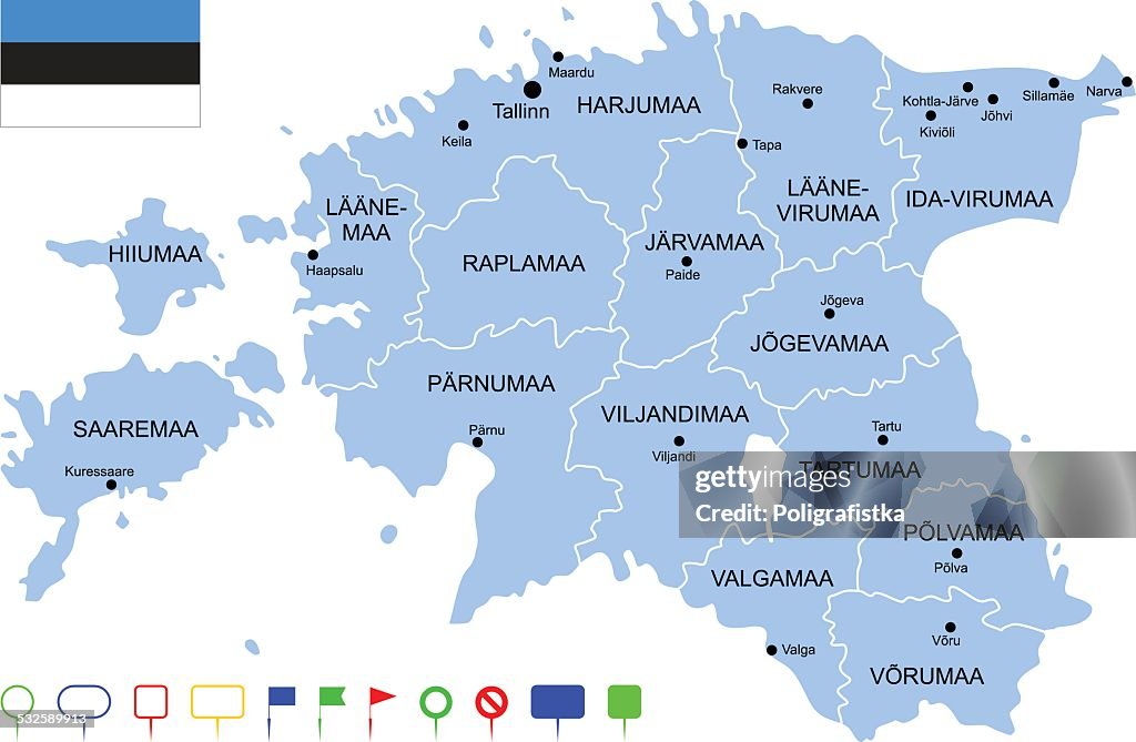 Mapa de Estonia