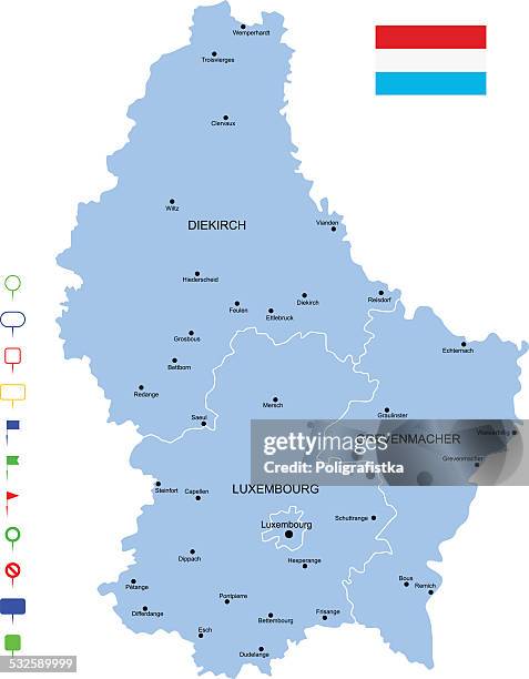 ilustrações de stock, clip art, desenhos animados e ícones de mapa do luxemburgo - luxembourg