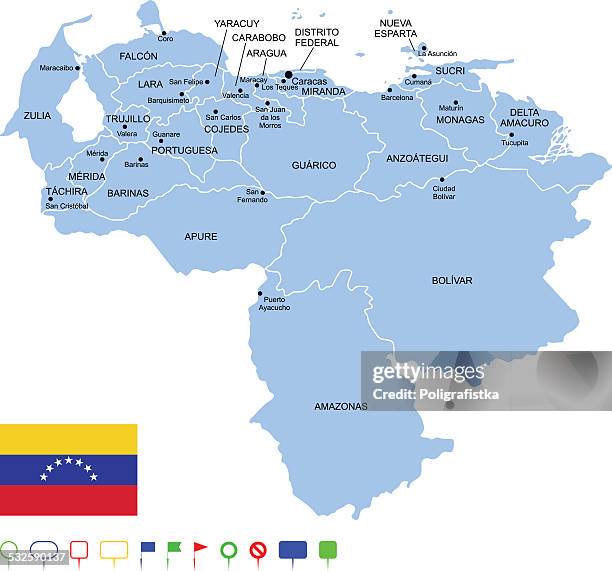 ilustraciones, imágenes clip art, dibujos animados e iconos de stock de mapa de venezuela - venezuela