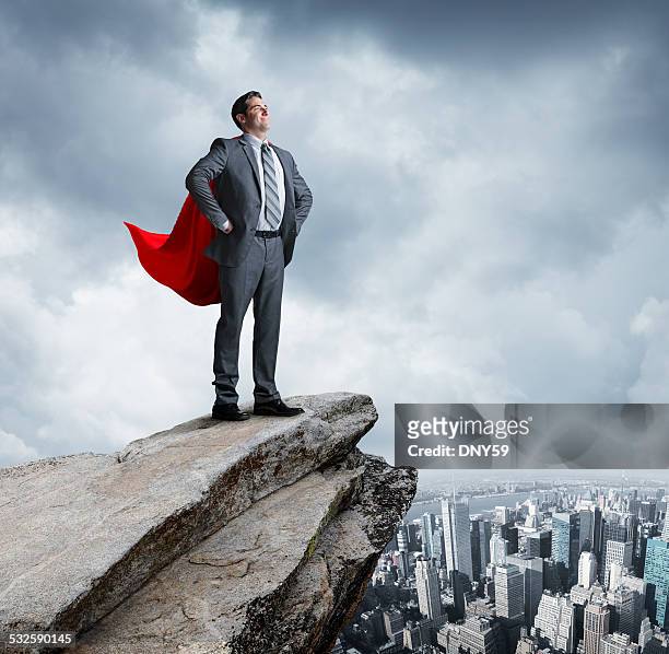 superhero businessman - leading edge stock pictures, royalty-free photos & images